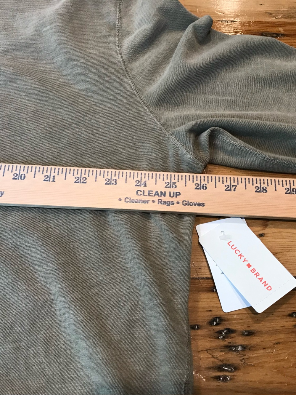 Lucky Brand Men's Crewneck Pull-On Henley Shirt in Olive Green β’ Size XXL β’ NWT - Picture 5 of 7